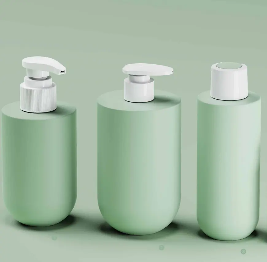Custom Eco Friendly Hdpe 200ml 300ml 400ml 16oz Green Squeeze Plastic Shampoo Bottle 8oz Body Lotion Jar