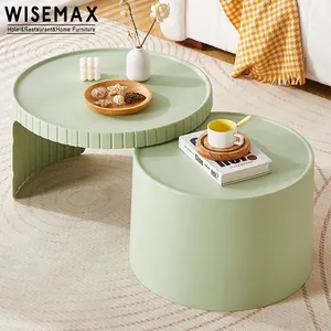 WISEMAX 가구 모던 심플 컬러풀 한 PP 티 테이블 거실 플라스틱 홈 카페 숍 용 둥지 커피 테이블