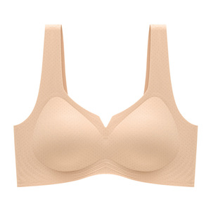 Soutien-gorge femme adulte d'été léger, coupe 3/4, dos en U, sans armatures, bretelles réglables, sans coutures, anti-affaissement, respirant, motif uni - Product Image 4