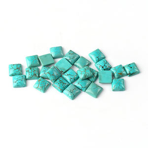 Высокое качество зеленый бирюзовый квадратный камень Кабошон популярный натуральный драгоценный камень для изготовления ювелирных изделий оптом - Product Image 2
