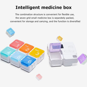 Caja de Almacenamiento de Medicamentos con Alarma, Dispensador Semanal de Pastillas Electrónico, Contenedor de Medicamentos con Recordatorio Semanal, Estuche Inteligente para Pastillas - Product Image 2