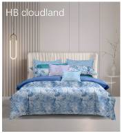 Parure de lit 3 pièces Cloudland toutes saisons à imprimé personnalisé, 100 % coton certifié OEKO-TEX, écologique, 300 fils, style artistique