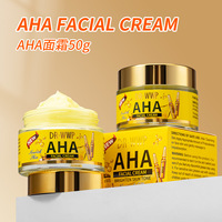 Crème Visage à la Niacinamide AHA Réduit les Rides Fines Lisse la Peau Éclaircissante Hydratante Vitamine E Crème Visage pour Peaux Sèches