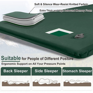 Tapis de camping auto-gonflant en mousse à mémoire de forme pour l'aventure en plein air, le pique-nique, <span class=keywords><strong>la</strong></span> randonnée, le trekking et le camping - Product Image 2