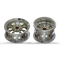 Jantes forgées sur mesure 2 pièces 17x10 18x10 Beadlock Drag Wheels Vitesse Polished Machined 5x120.65 5x114.3 pour Mustang Corvette Camaro
