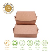 Boîte pliable hamburger en papier, emballage personnalisé de bonne qualité résistant à la graisse, offre spéciale