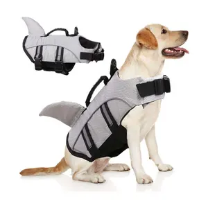 เสื้อชูชีพสำหรับสุนัขว่ายน้ำ,เสื้อลูกสุนัขลอยน้ำชุดว่ายน้ำอุปกรณ์ช่วยชีวิตเข็มขัดช่วยชีวิตสำหรับสายรัดสะท้อนแสงสำหรับสัตว์เลี้ยง