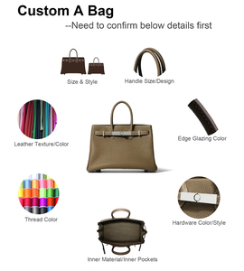 Bolso de Mano de Cuero Genuino Personalizado, Bolso de Hombro de Fábrica, Bolso de Viaje de Gran Capacidad, Bolsos de Cuero de Diseñador para Mujer - Product Image 2