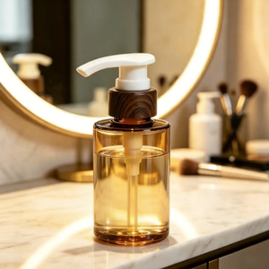 33/410 4cc Plastic Lotion Pump With Wood Grain Ring Left Right Lock <b>Dispenser</b> Pump For <b>Shampoo</b> Lotion Hand Soap Cosmetic Bottle - Product Image 4