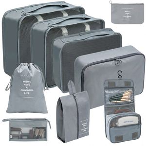 Factory Cheapest Custom Waterproof 9 Pcs Travel Organizer Luggage Packing Cube <b>Suitcase</b> Sets - Product Image 2