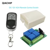 433 Mhz universel sans fil télécommande commutateur DC 12V 4CH RF relais récepteur Module + télécommande 433 MHZ émetteur