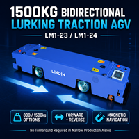 Junebreath Navigation Magnétique Bidirectionnelle AGV LM1-23LM1-24 Autonomie de 8 Heures Précision de Positionnement de 10 mm Détection d'Obstacles de Sécurité