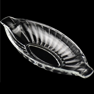 Al por mayor de vidrio grueso Banana Boat plato de postre plato de ensalada - Product Image 2