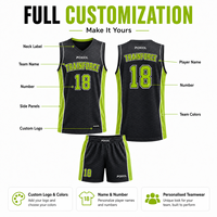 Ensemble maillot et short d'entraînement de basketball personnalisé grande taille, respirant, pour les séances d'entraînement des clubs britanniques
