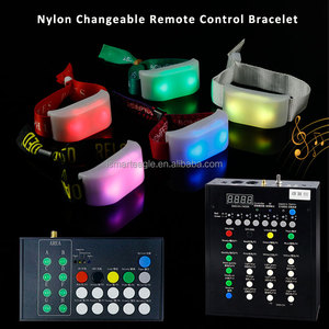 DMX制御LEDナイロンリストバンドリモコン点滅ライトブレスレット（ハロウィン、クリスマス、イースター、卒業式用） - Product Image 4