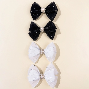 Doux princesse dentelle arcs épingle à cheveux enfants perle couronne Barrettes pinces à cheveux pour femmes filles chapeaux mode cheveux accessoires - Product Image 2