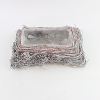 Prix d'usine, pot de plante en rotin manuel pour l'extérieur, pot à fleurs en rotin pour bonsaï, pots en rotin pour serre