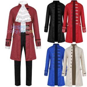 Manteau trench-coat médiéval Renaissance Prince Steampunk pour homme, veste vintage pour cosplay, fête d'Halloween - Product Image 1