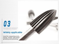 Fraise rotative en acier rapide Xingong, 3 mm, manche allongé, tête de ponçage, fraise à bois, fraise à racines, résine ODM
