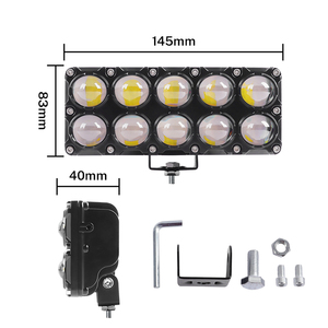 Projecteur de <span class=keywords><strong>moto</strong></span> auxiliaire à 10 lentilles 30W phares <span class=keywords><strong>antibrouillard</strong></span> de conduite blanc jaune lampe de tache de conduite électrique supplémentaire pour voiture tout-terrain - Product Image 4