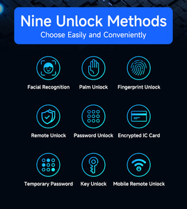 Serratura Intelligente Impermeabile in Lega di Alluminio con Riconoscimento Facciale, Sblocco con Carta, Chiave e Password Tramite App Tuya - Product Image 6