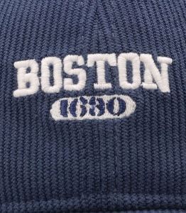 Casquette de baseball en velours côtelé personnalisée avec broderie originale du logo Boston, 6 panneaux, vente en gros - Product Image 6