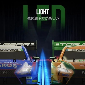 Voiture RC à grande vitesse SJY-KM16707 à l'échelle 1:24 avec lumières LED, télécommande 4 canaux, câble USB inclus, portée de 50 m, prête à rouler, voiture de drift - Product Image 3
