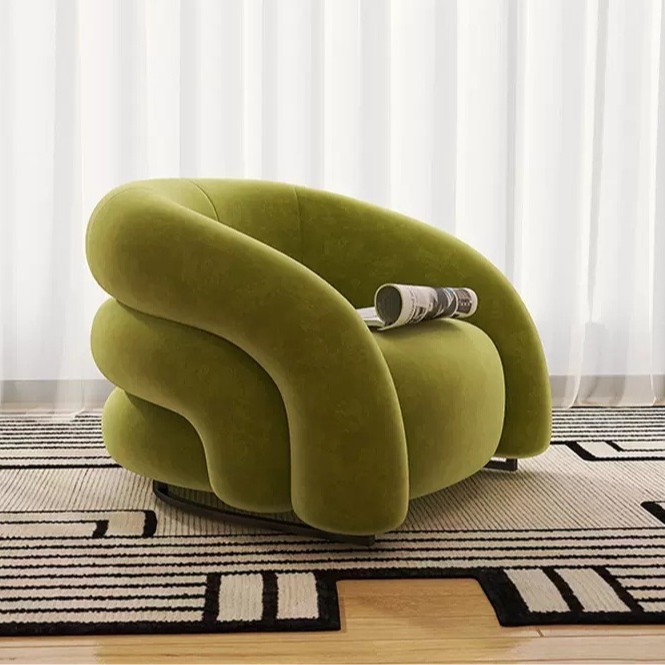 Silla individual verde aguacate [franela]