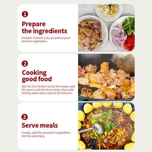 Memasak komersial sosis lemak dasar ayam Jalo panggang pedas ayam pot panas bumbu ayam kayu bakar - Product Image 5