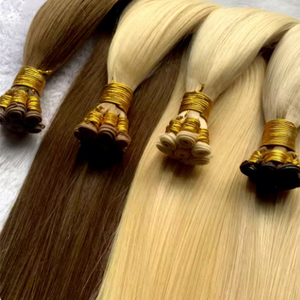 Cabello Humano Remy Rubio de Color Natural, Cabello Virgen Remy Liso en Trama, Personalizable en Tamaño y Color - Product Image 4