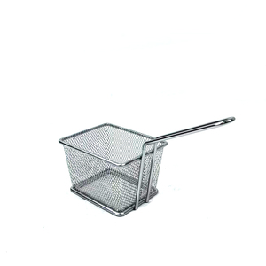Papas fritas y aperitivos que sirven pollo frito patatas cesta de red de metal para <span class=keywords><strong>restaurante</strong></span> occidental - Product Image 3