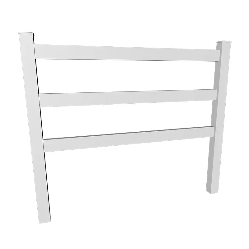Easily Assembled White Vinyl PVC Horse Ranch Fencing/Cattle Fence UV Protected 4 Rails PVC Coating Welding Processing Service