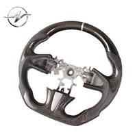 Volant sport en cuir perforé à 3 branches antidérapant en fibre de carbone pour Infiniti Q50/Q50S 2016-2017 G35/G37/Q60/EX35