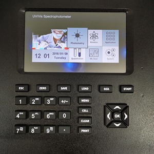 Spectrophotomètre UV/Vis à double faisceau C-7200 de 7 pouces avec bouton en silicone pour tester les solutions aqueuses - Product Image 3