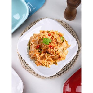 Tazones para fideos fríos, platos para platos fríos, tazones cuadrados de imitación de porcelana, tazones para fideos de arroz, tazones para fideos, platos para aperitivos, Shaanxi - Product Image 5