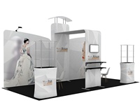 Nouveauté 2020 : Stand d'exposition modulaire Jeroshow en aluminium avec structure en tissu tendu, équipement pour salon professionnel 10x20 pieds