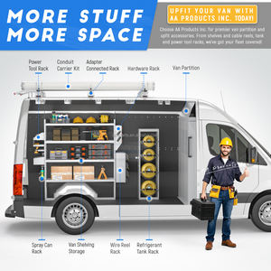 Cloison de protection de cloison de sécurité PT-SP-HR pour fourgonnettes Sprinter à toit haut pleine grandeur - Product Image 6