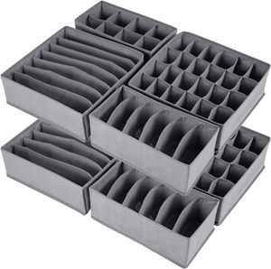 Boîte de rangement pour sous-vêtements en tissu non tissé, multi-compartiments, pour sous-vêtements, chaussettes, pulls, boîte de rangement pour tiroir de garde-robe - Product Image 2