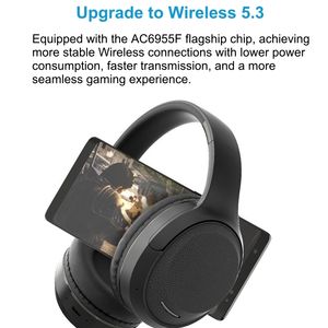 <span class=keywords><strong>Diadema</strong></span> de cuero sobre la oreja con micrófono Auriculares superiores Altavoz ligero Auriculares inalámbricos <span class=keywords><strong>para</strong></span> gimnasio de 40mm - Product Image 2