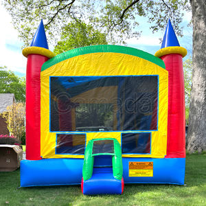 Château gonflable Commercial Fiesta 13x13 pieds, certification CE, protection UV, imperméable, pour fêtes d'enfants (capacité maximale) - Product Image 1