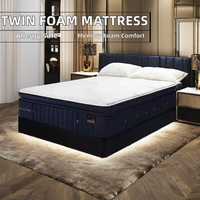 Vente en gros de lits jumeaux modernes, lit convertible amovible, magasins pratiques, taie d'oreiller, ressort hybride à mémoire de forme, meubles de maison
