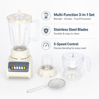Smoothie Blender 4-in-1 Blender Set 1500ml 300W Huishoudelijke Fruitmaker met Molen voor de Keuken