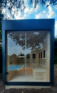 Phòng xông hơi gỗ truyền thống 4 người ngoài trời thoải mái, thiết kế hiện đại, bán buôn - Product Image 3