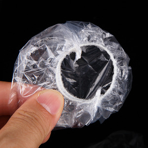 Fundas desechables para los oídos, película transparente de polietileno, ligeras, para teñir el cabello, permanente, uso en salón - Product Image 1
