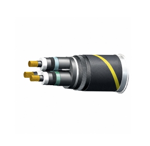 Câble d'alimentation haute tension souterrain 110 kV, IEC 60840, isolé XLPE, conducteur cuivre-aluminium, gaine métallique, résistant au feu - Product Image 1