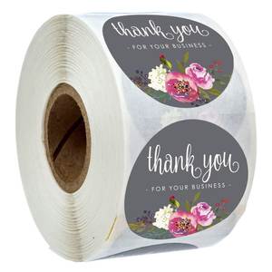 สติกเกอร์กระดาษคราฟท์ทรงกลมแบบม้วน ป้ายขอบคุณฟอยล์สีทอง ป้ายกาวในตัวสำหรับถุงของขวัญ ของชำร่วยงานแต่งงาน - Product Image 5