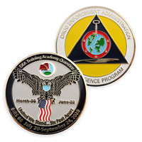 Moneda de Réplica Personalizada con Doble Baño de Oro y Plata, Logotipo de Águila Americana en Relieve