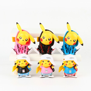 Mini figurines Pokémon pour enfants, sweats tendance Pikachu, figurines de dessins animés pour la décoration de gâteaux - Product Image 6