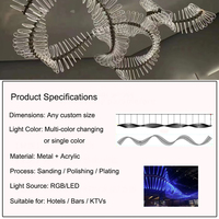 Lámpara de Araña de Acero Inoxidable con Forma de Libélula, Cambio de Color RGB, Control por Voz Mediante Aplicación, 7 Colores con Efecto de Persecución, Forma Personalizada para Iluminación