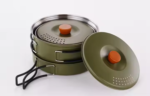 Poêle <span class=keywords><strong>à</strong></span> frire antiadhésive pour 2 <span class=keywords><strong>à</strong></span> 3 personnes Ustensiles de cuisine Pot <span class=keywords><strong>à</strong></span> soupe Batterie de cuisine de camping Mess Kit - Product Image 3